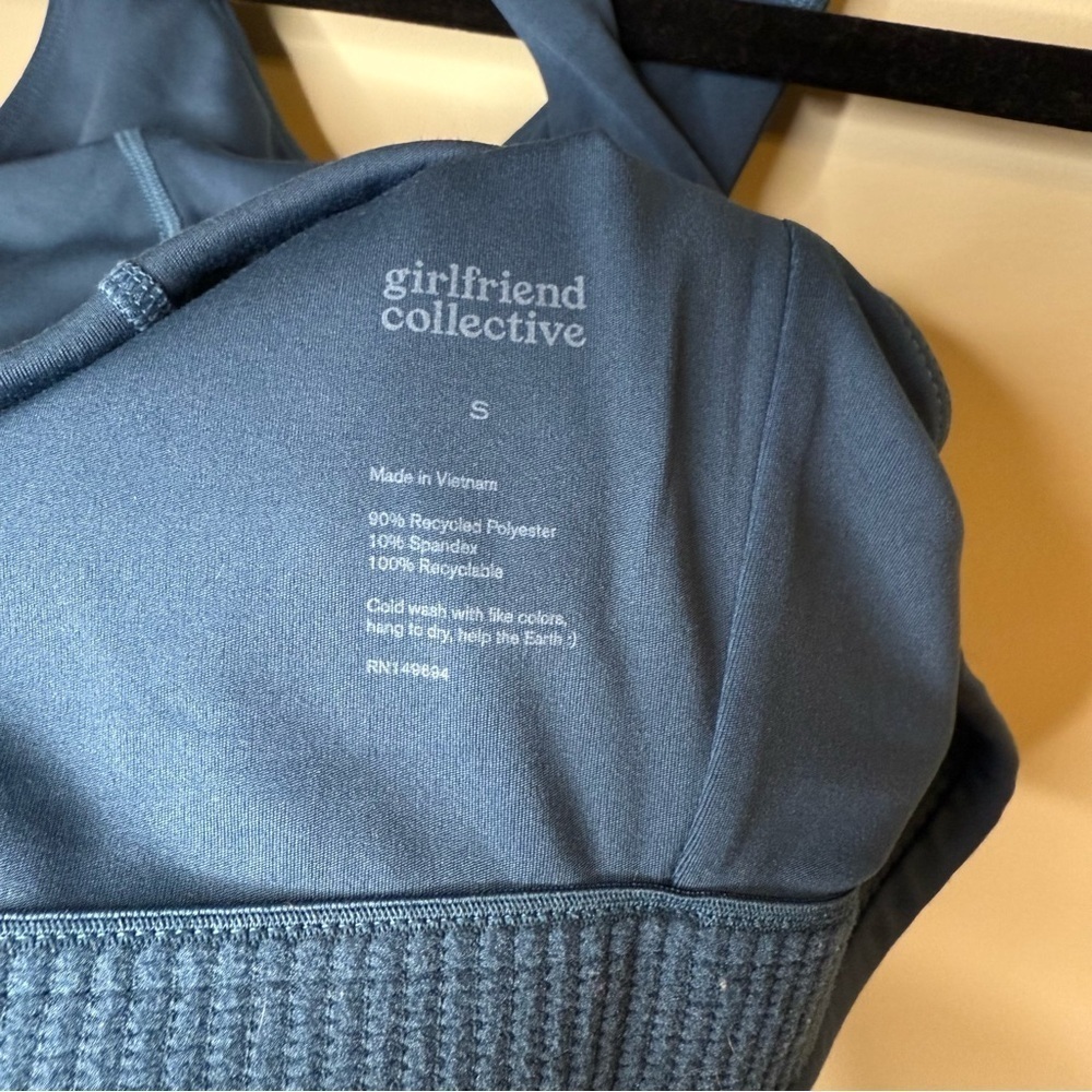 GIRLFRIEND COLLECTIVE Navy Blue Racerback Sports Bra S - Picture 4 of 4